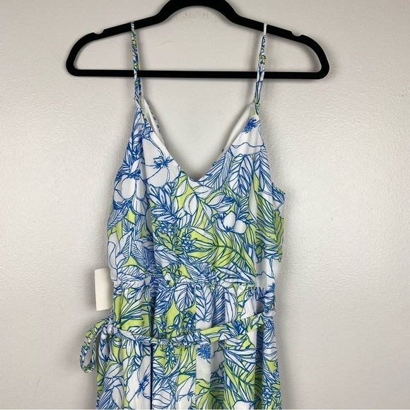 Lulu's Sunrise in Paradise Blue Multi Tropical Print Maxi Dress Size M NWT - Picture 9 of 15